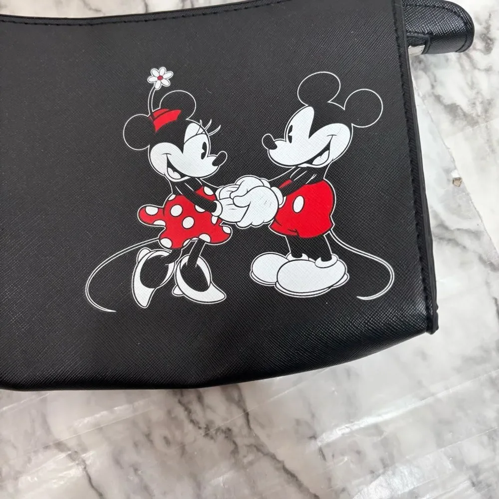 Mickey and Minnie Black Wristlet Disney zip close small travel collectable